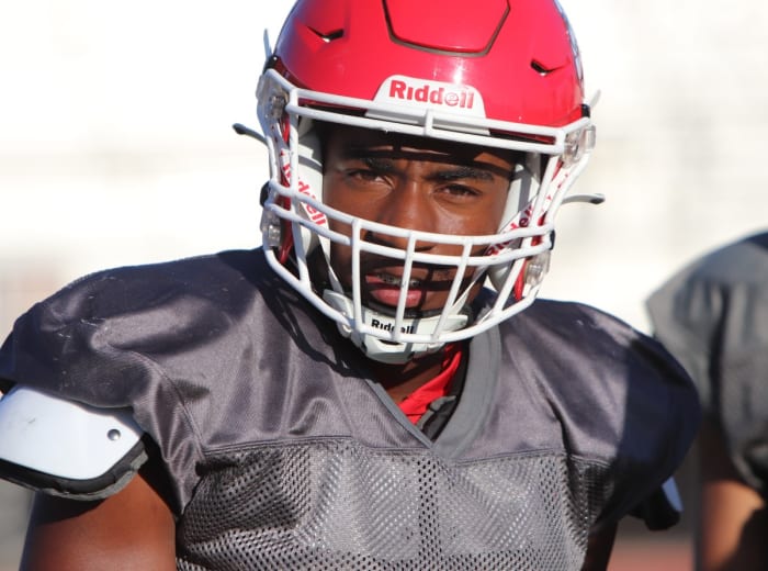 Karson Cox during a break at practice. Photo: John Murphy